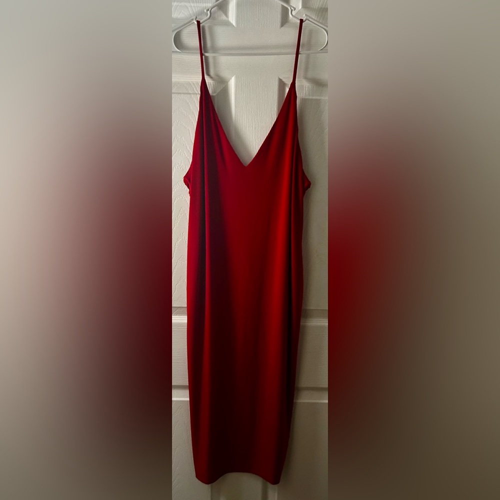 Anne Marie Midi Dress - Dark Red